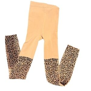 Fashion  fleece lined leopard print leggings Sz M